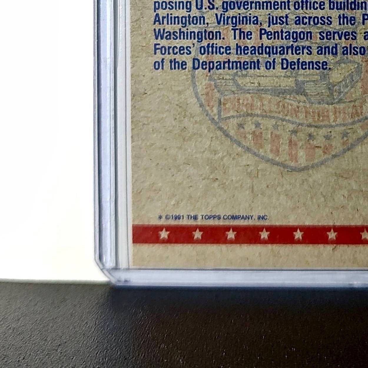 The Pentagon 1991 Topps Desert Storm #87 Card