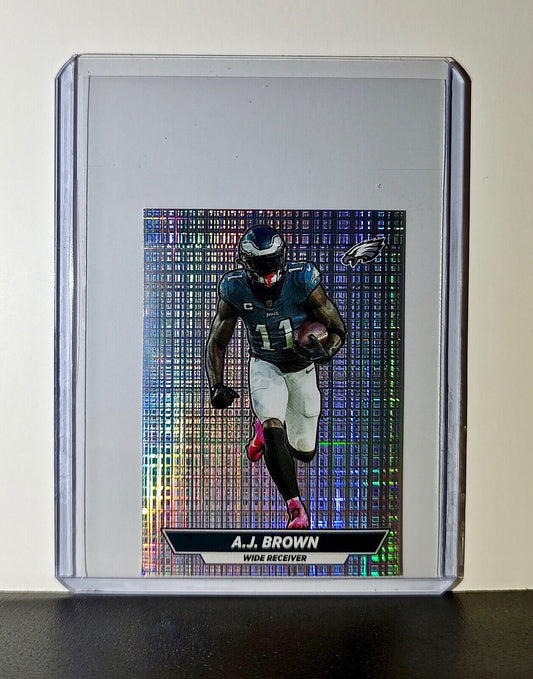 A.J. Brown 2024 Panini NFL Sticker #340 Foil Philadelphia Eagles
