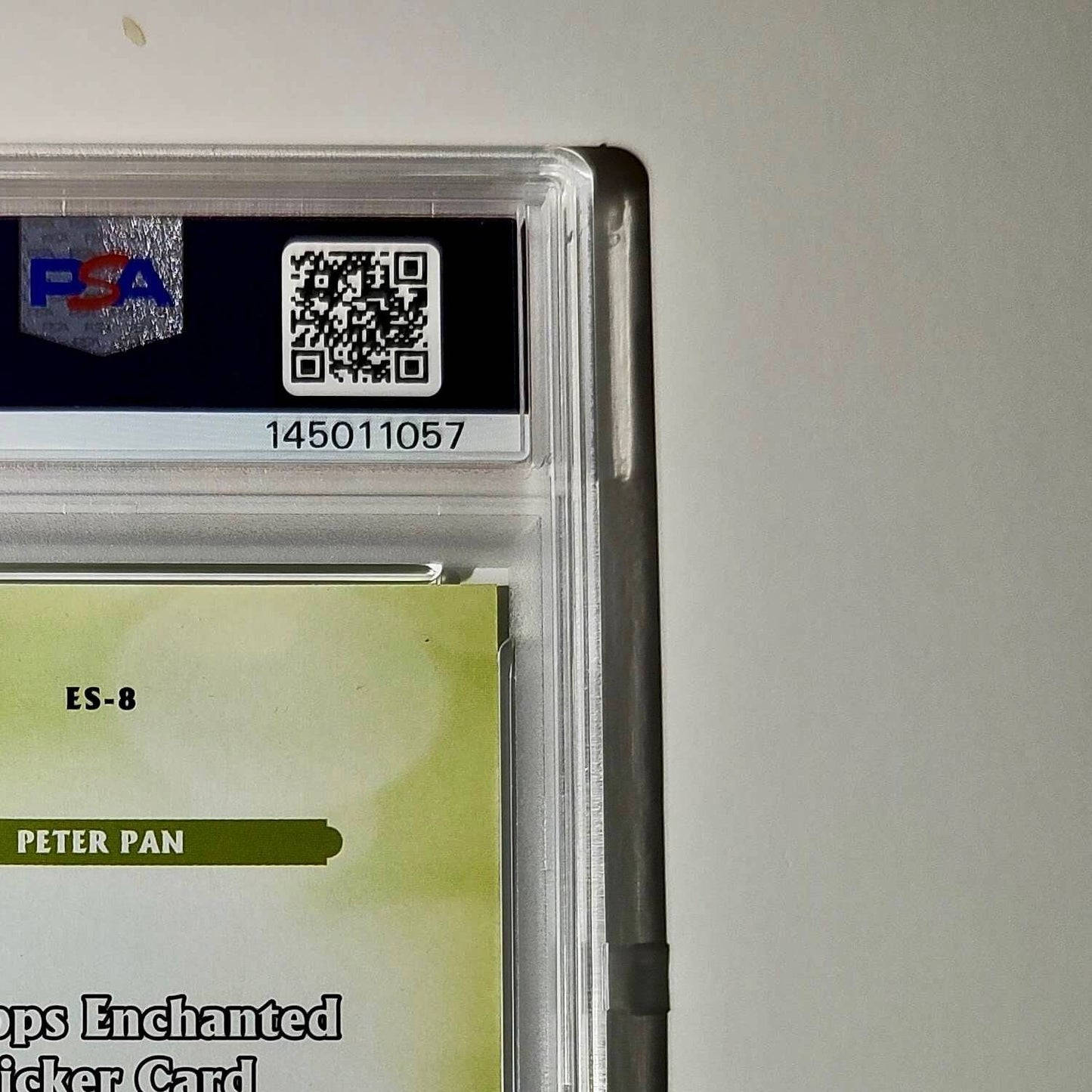 Peter Pan 2025 Topps Disney #ES-8 Enchanted Sticker Card Peter Pan PSA 9