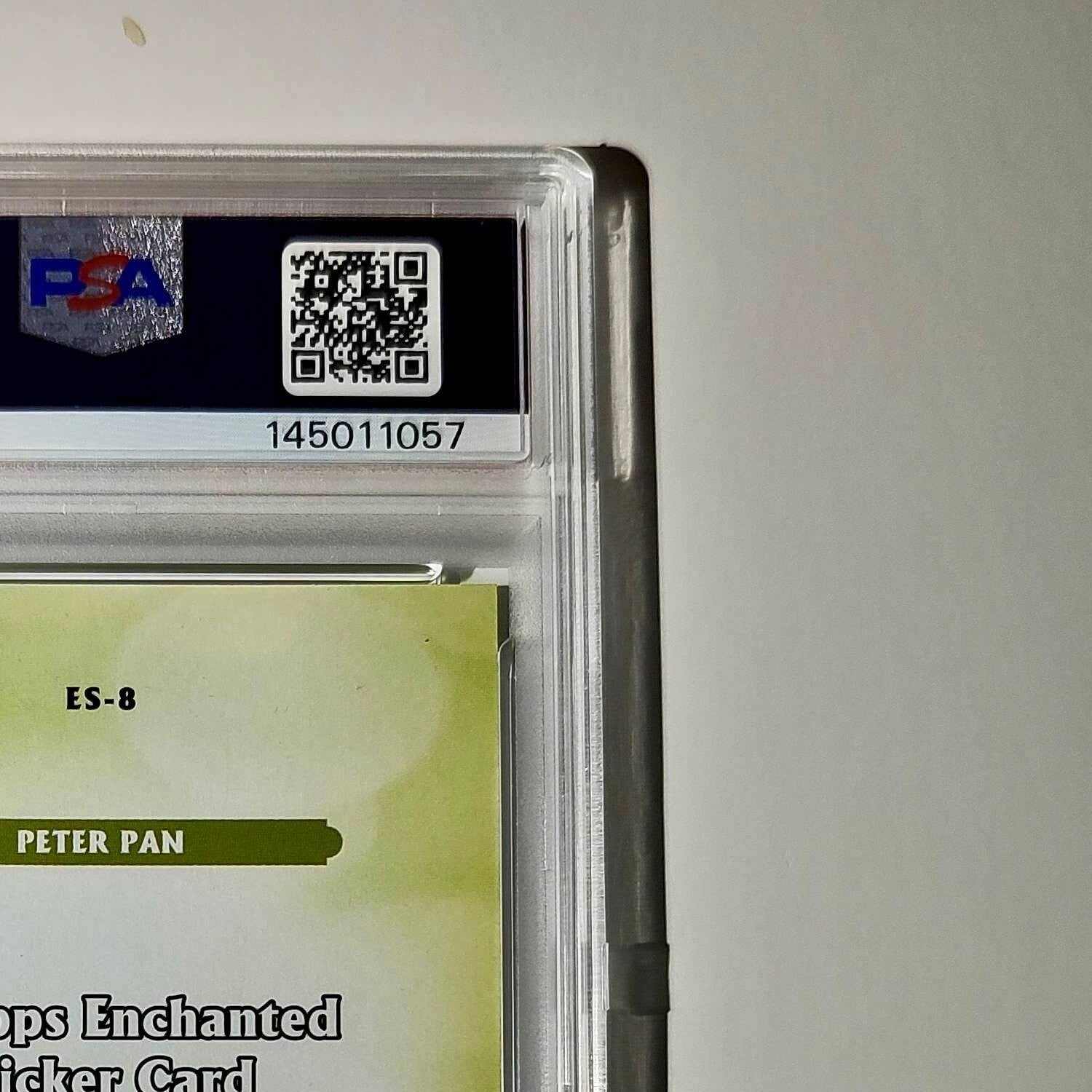 Peter Pan 2025 Topps Disney #ES-8 Enchanted Sticker Card Peter Pan PSA 9