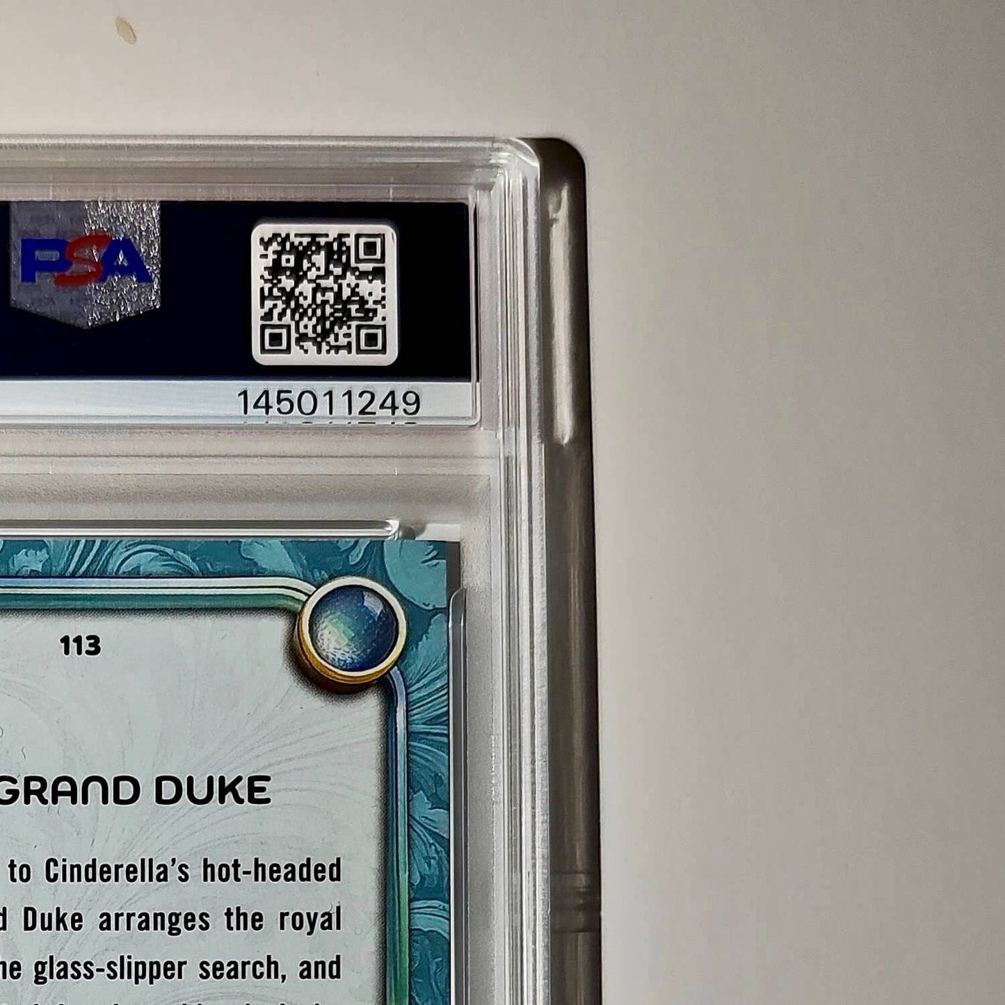 The Grand Duke 2025 Topps Disney Wonder #113 Diamond Card Cinderella PSA 9