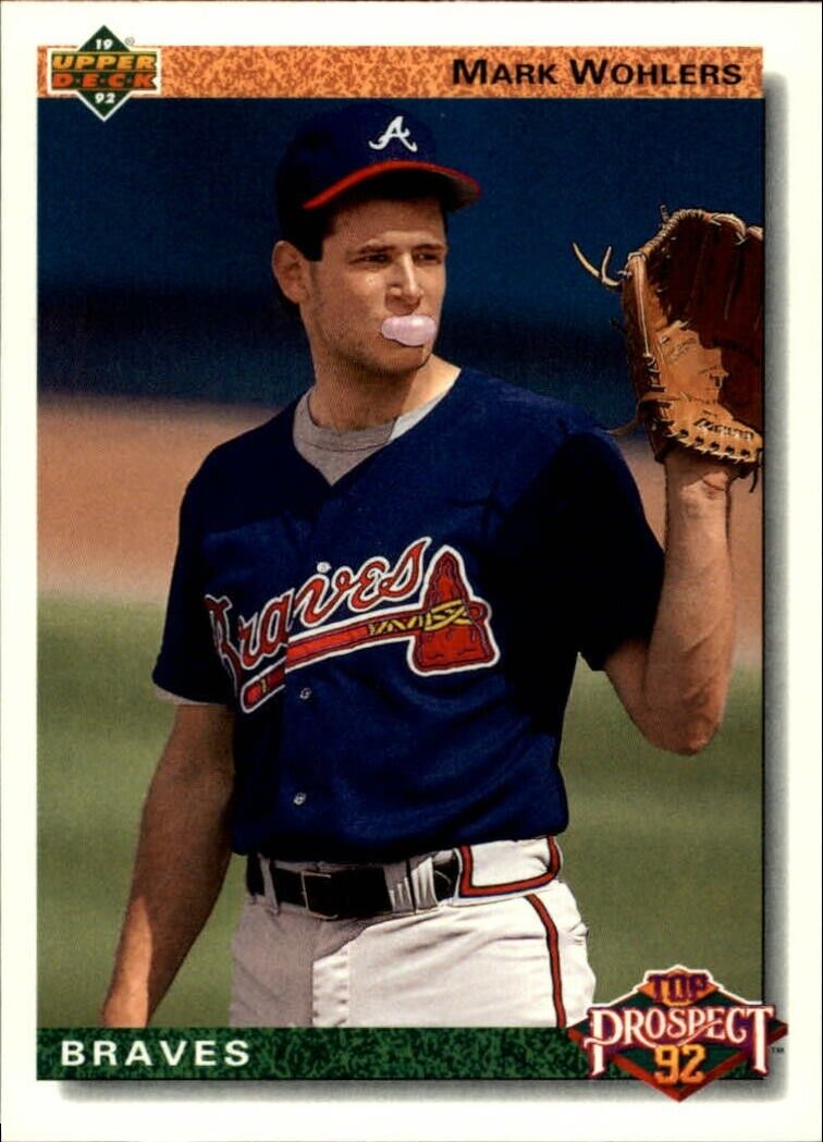 Mark Wohlers 1992 Upper Deck MLB #56 Top Prospect Baseball Card Atlanta Braves