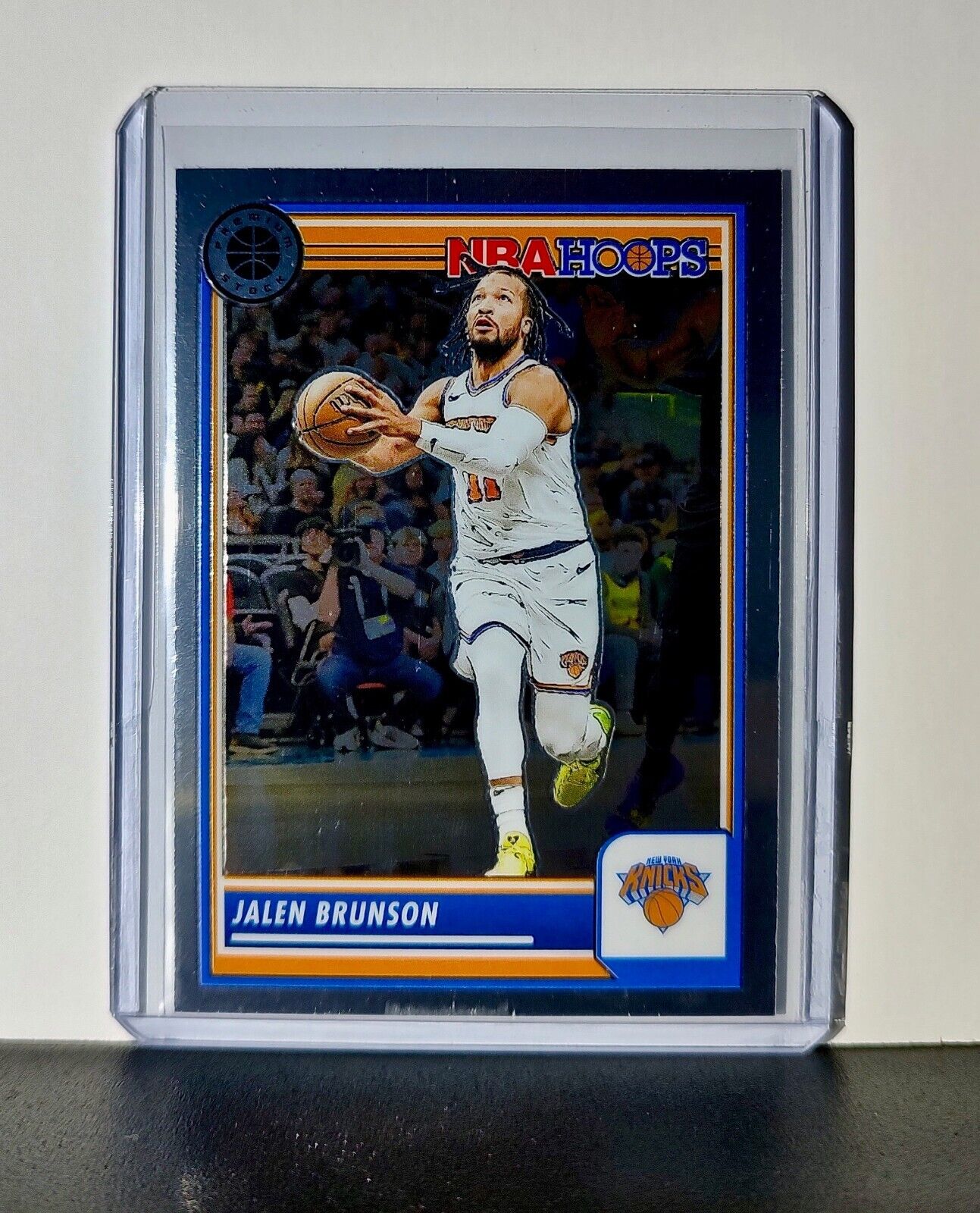 Jalen Brunson 2023-24 Panini Premium Stock NBA Hoops #242 Card New York Knicks