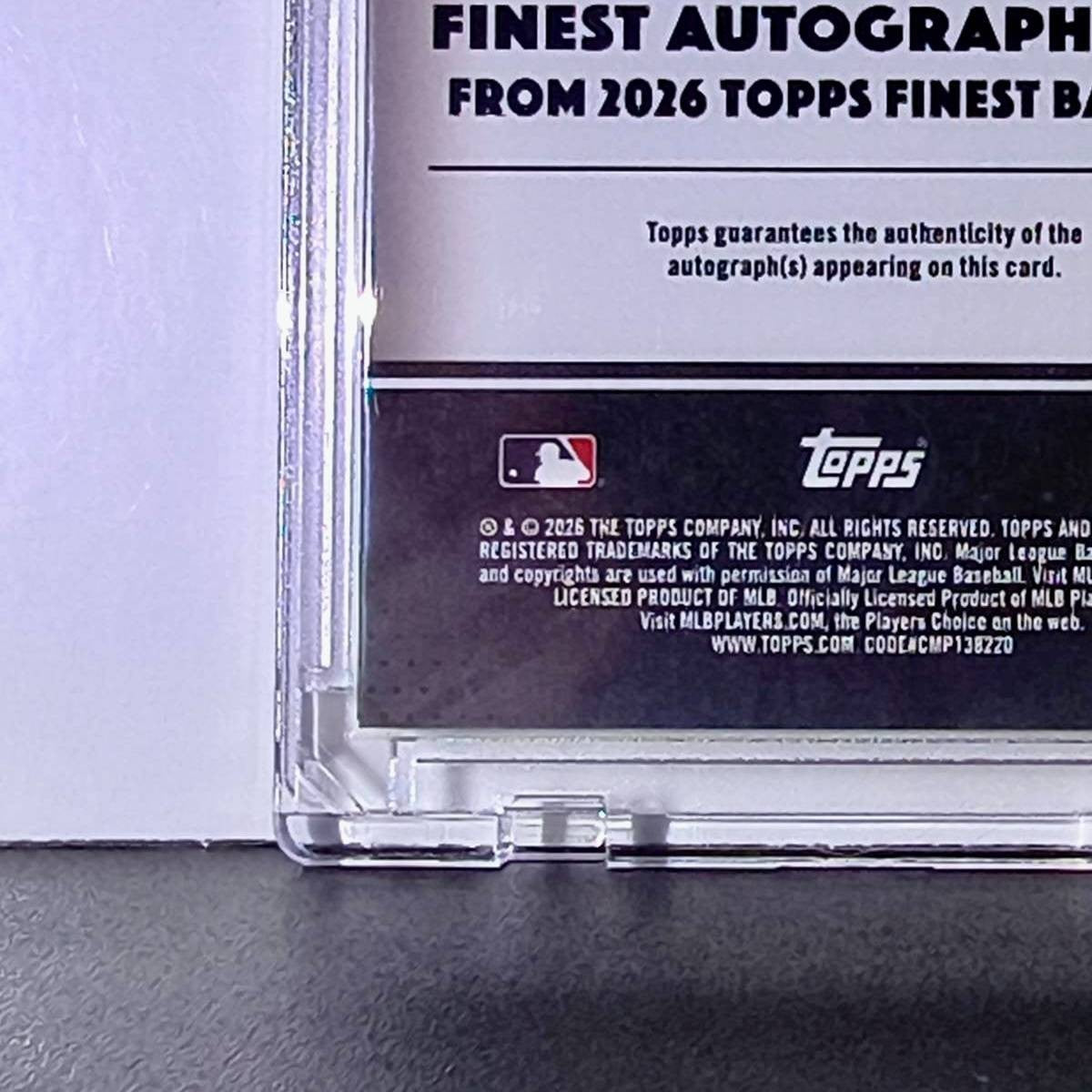 Kenedy Corona Rookie 2026 MLB Topps Finest FA-KC Autograph Refractor Card 56/150