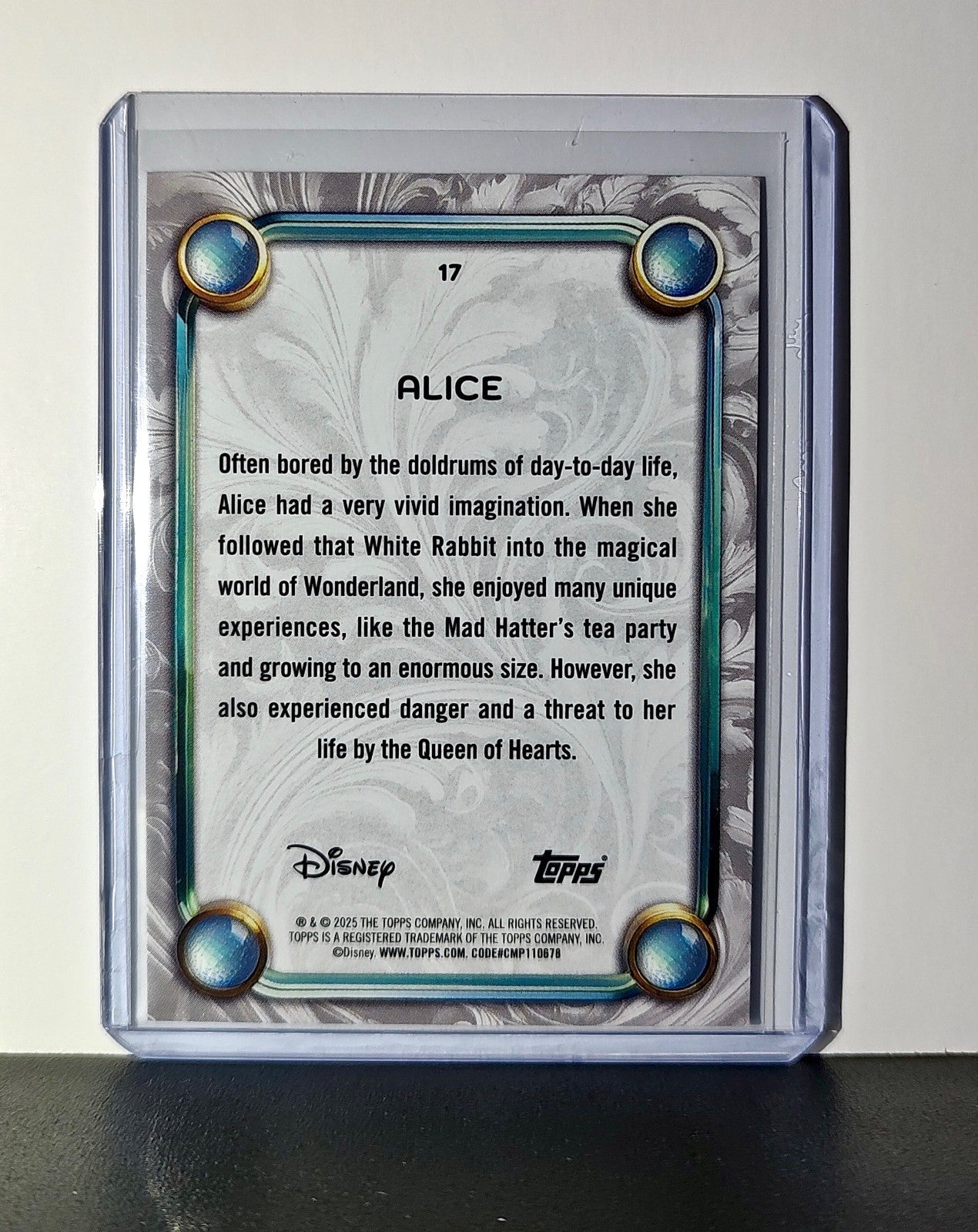 Alice 2025 Topps Disney Wonder #17 Card Alice in Wonderland
