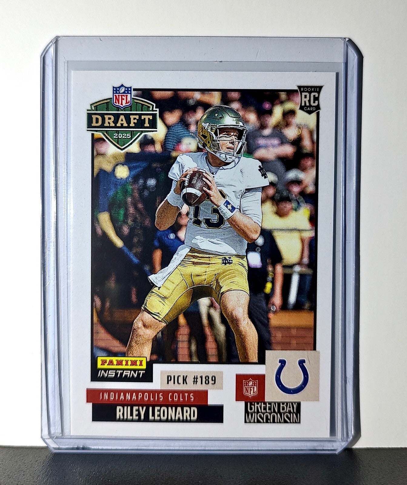 Riley Leonard Rookie 2025 NFL Draft #40 Card Indianapolis Colts 1 of 785