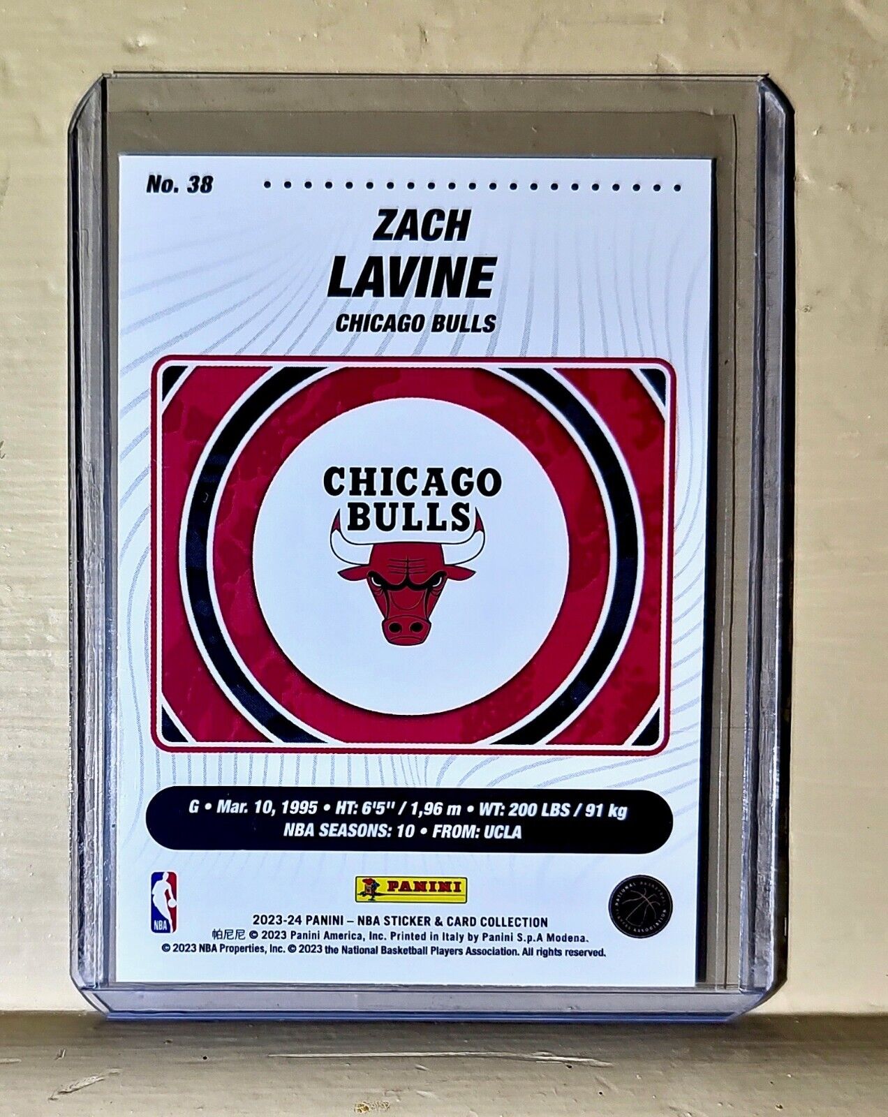 Zach Lavine 2023-24 Panini NBA Basketball #38 Card Chicago Bulls