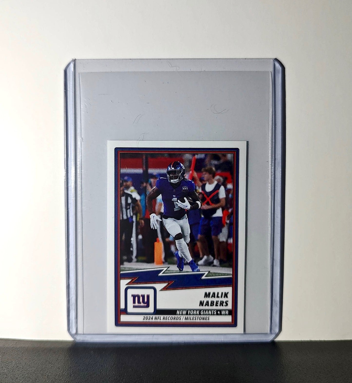 Malik Nabers 2025 Panini NFL #18 Record/Milestone Sticker