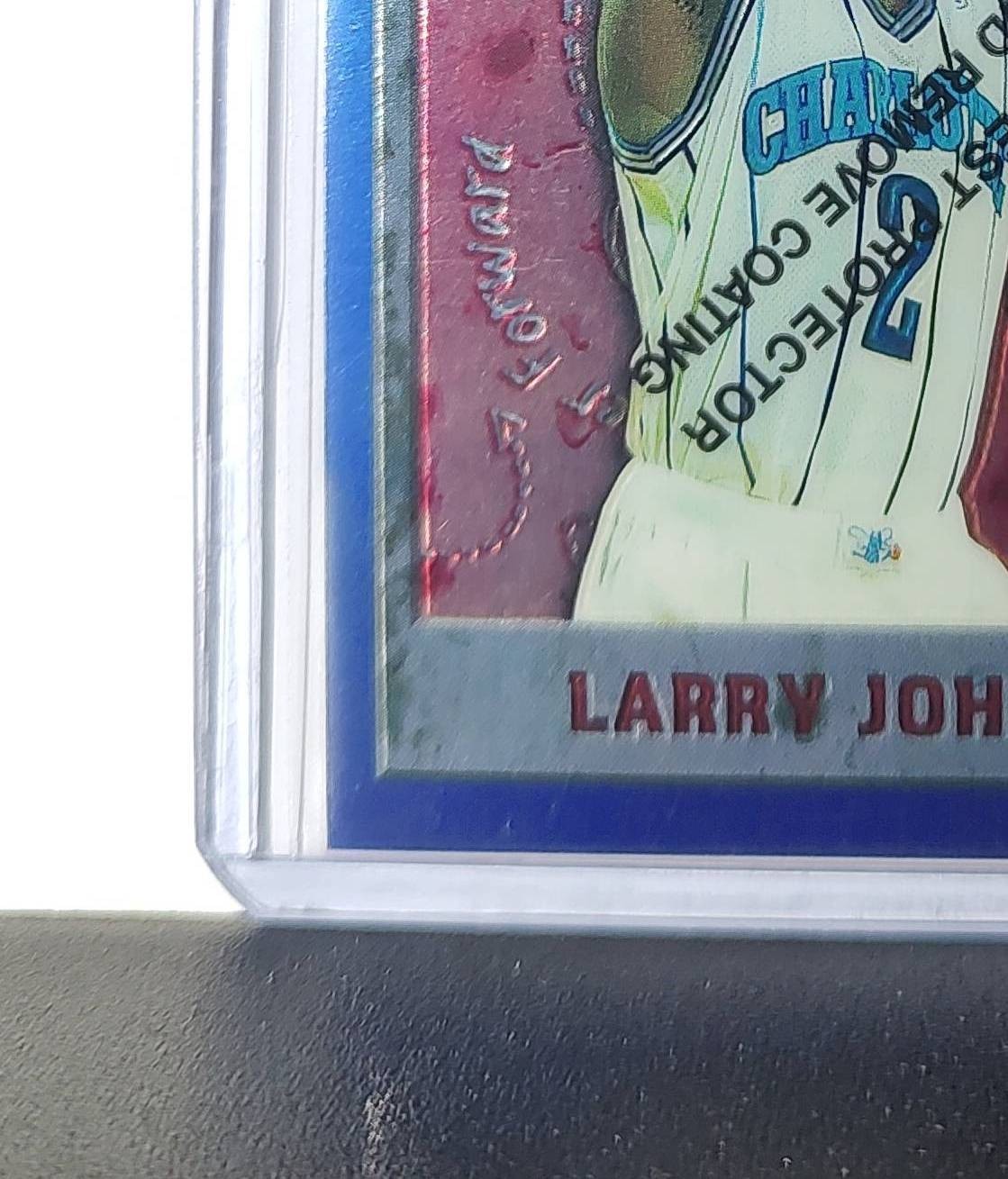 Larry Johnson 1995-96 Topps Finest NBA #233 Card Hornets
