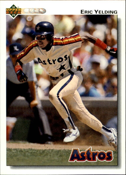 Eric Yelding 1992 Upper Deck MLB #394 Baseball Card Houston Astros