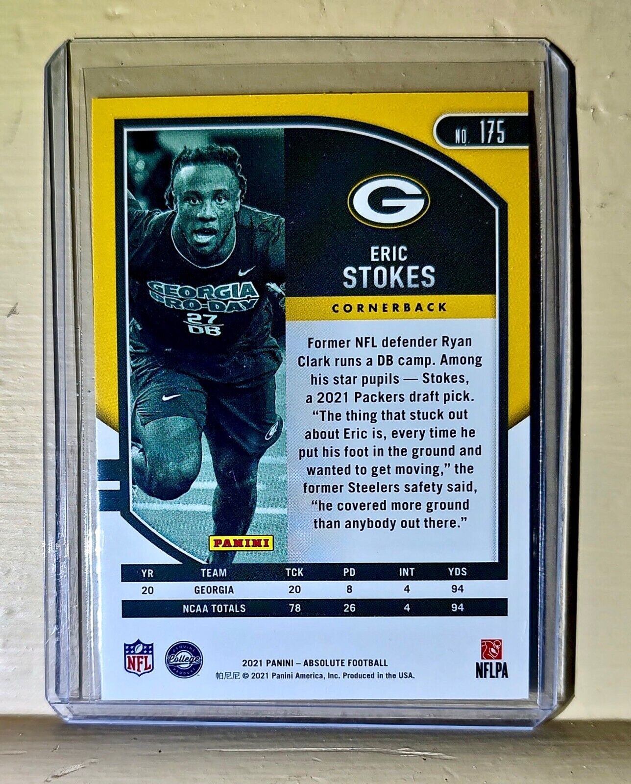 Eric Stokes 2021 Panini NFL Absolute Rookie Football #175 Card