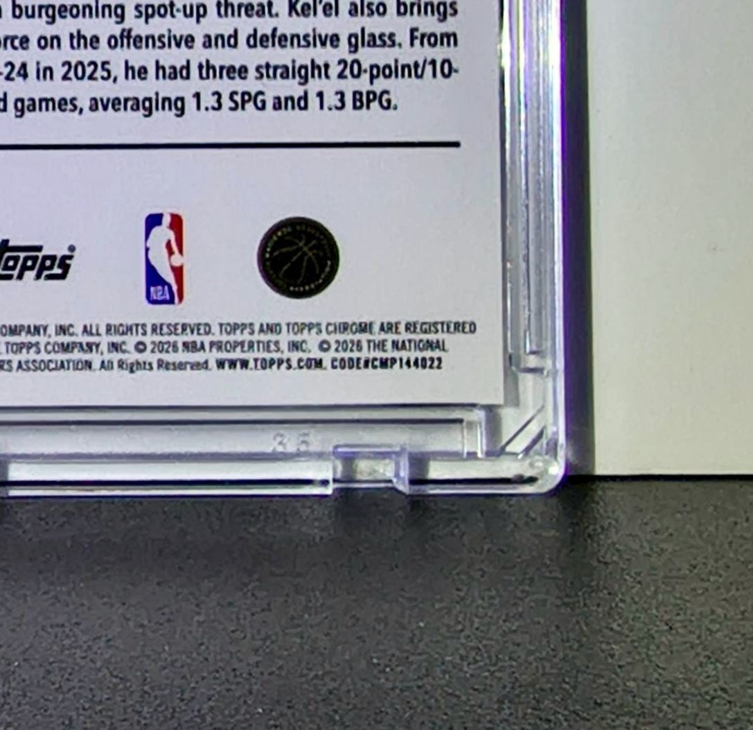 Kel’el Ware 2025-26 NBA Topps Chrome Update #112 Negative Refractor Card Heat