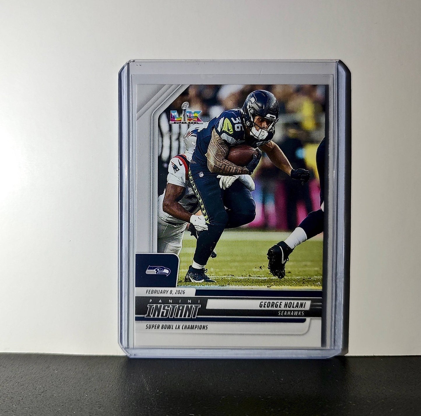 George Holani 2026 Panini NFL Super Bowl LIX Champions #5 Card Seattle Seahawks