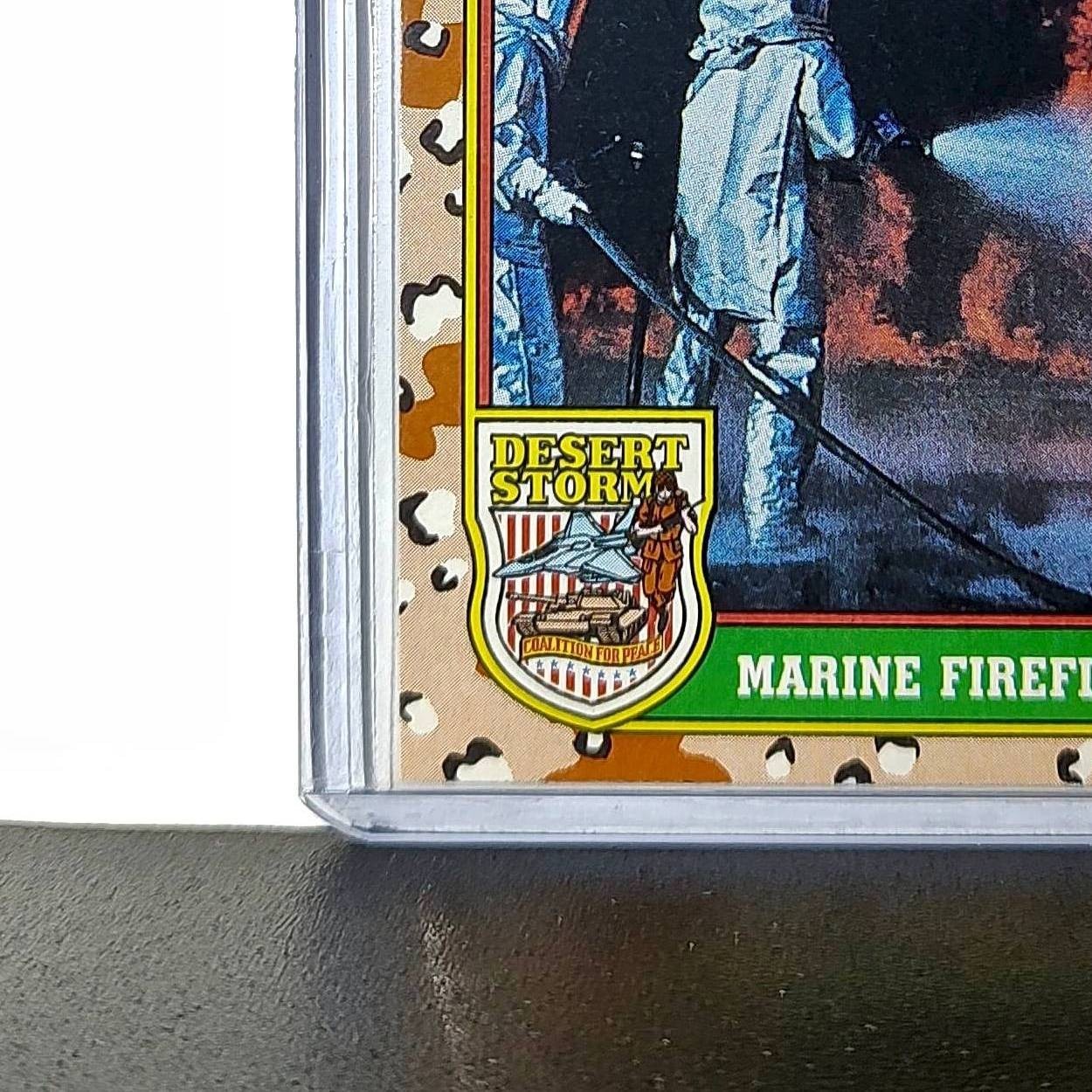 Marine Firefighters 1991 Topps Desert Storm #74 Card