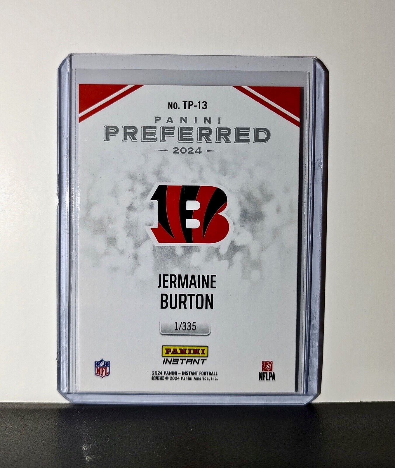 Jermaine Burton 2024 Panini Preferred NFL #13 Rookie Card Bengals 1/335