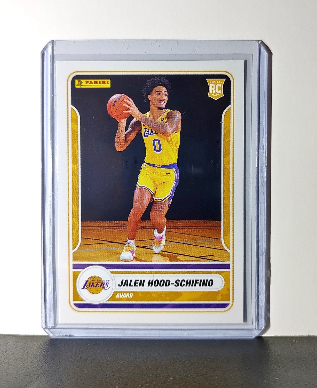Jalen Hood-Schifino Rookie 2023-24 Panini NBA 86 Sticker Card Los Angeles Lakers
