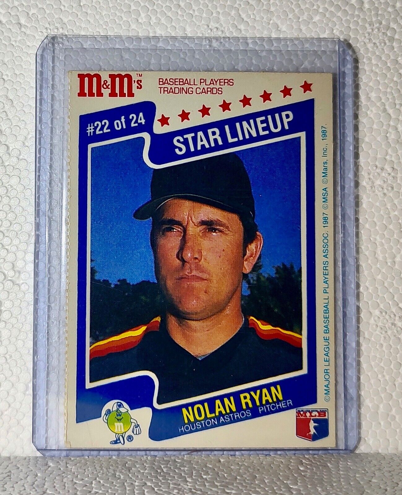 Nolan Ryan 1987 M&M’s MLB #22 Baseball Card Houston Astros