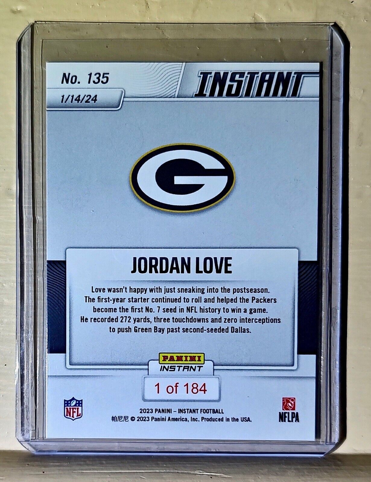 Jordan Love 2023 Panini NFL Wildcard Football #135 Card 1 of 184 Packers