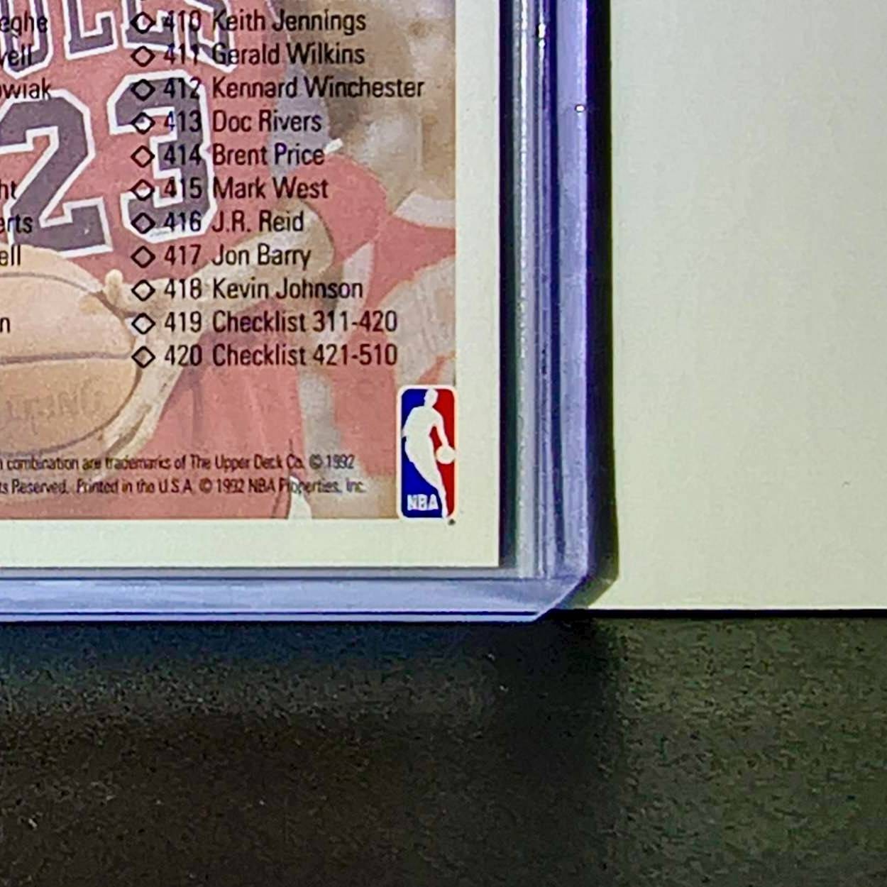 Michael Jordan 1992-93 Upper Deck Checklist #419 Basketball Card Chicago Bulls