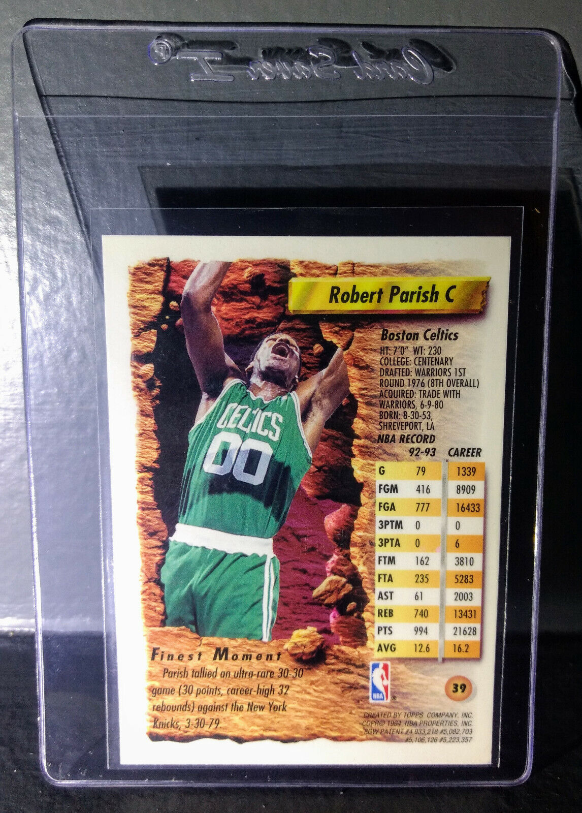 1993-94 Topps Finest Robert Parish #39 Basketball Card