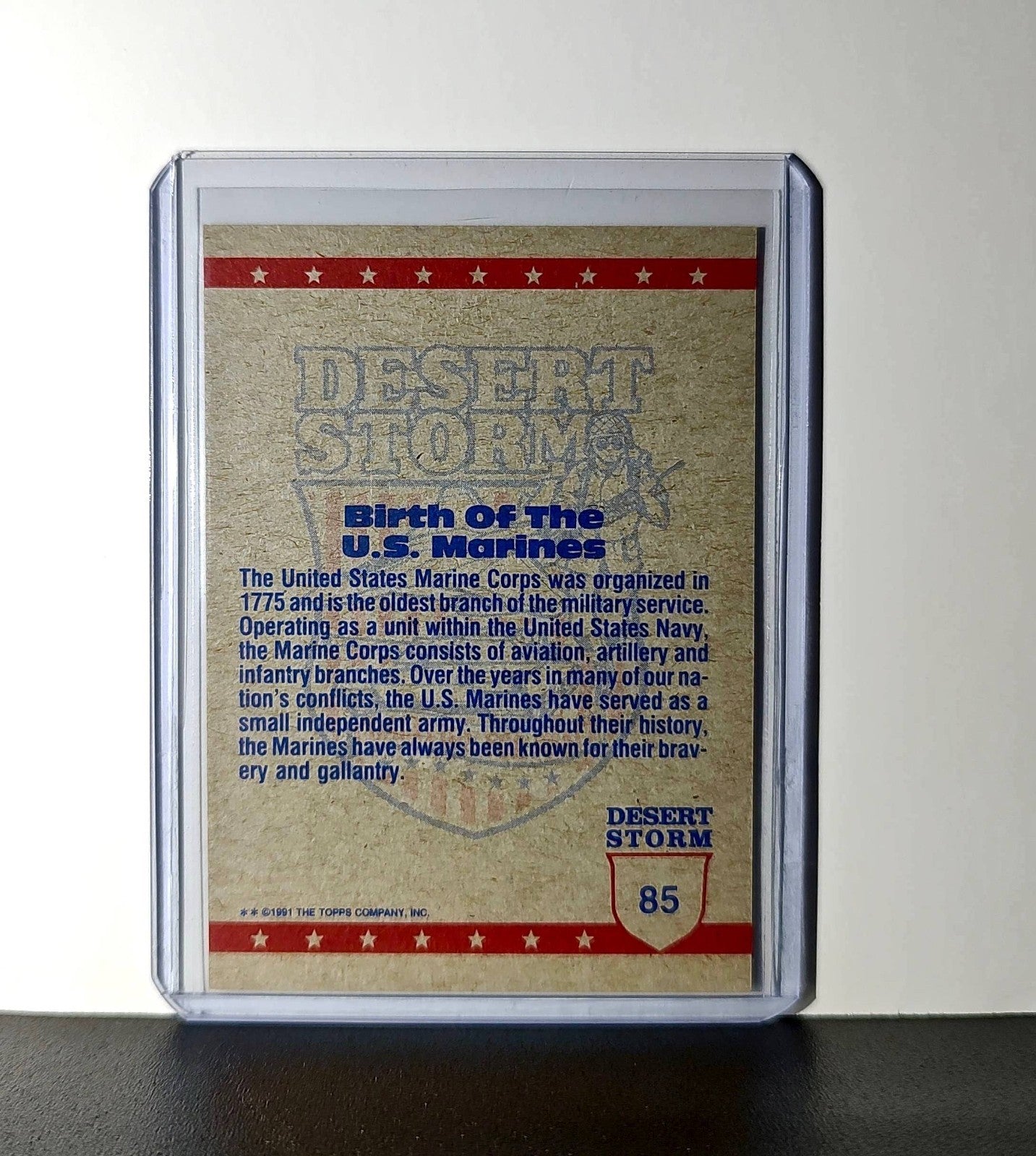 A Quiet Moment 1991 Topps Desert Storm #85 Card