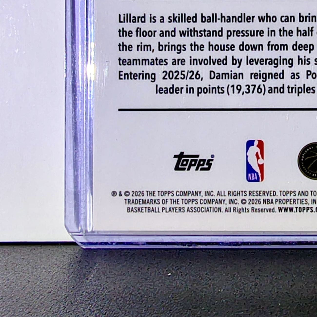 Damian Lillard 2025-26 NBA Topps Chrome Update RayWave Refractor #46 Card