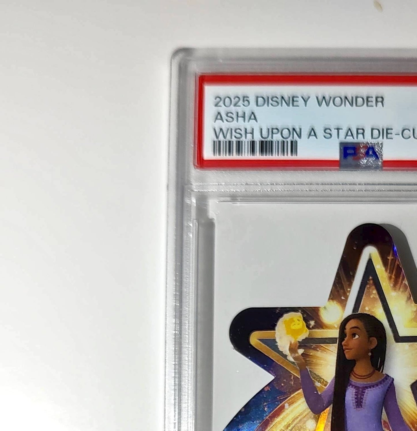 Asha 2025 Topps Chrome Disney #W-18 Wish Upon A Star Die Cut Card Wish PSA 9