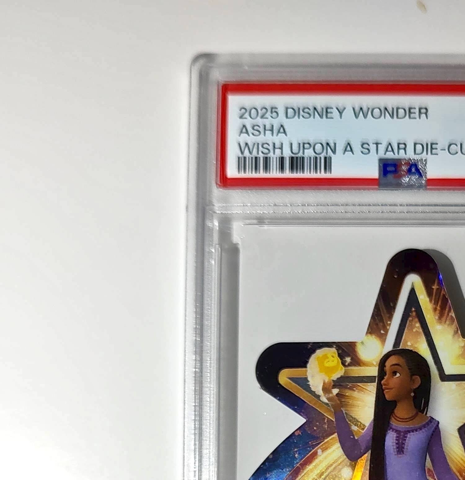 Asha 2025 Topps Chrome Disney #W-18 Wish Upon A Star Die Cut Card Wish PSA 9