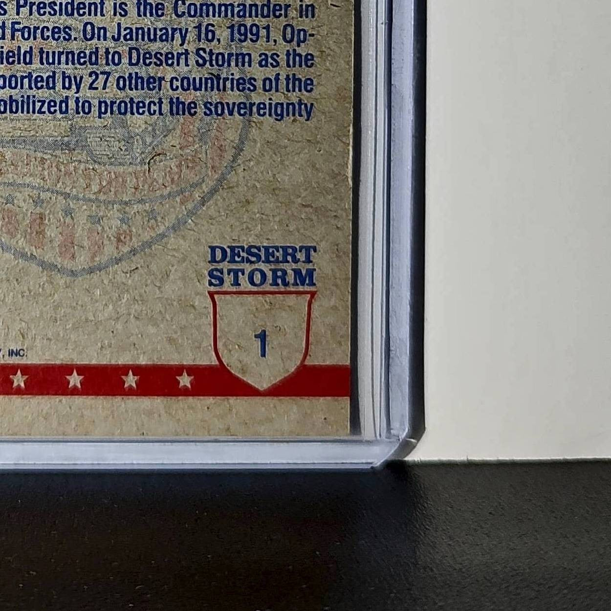 The Commander in Chief 1991 Topps Desert Storm #1 Card