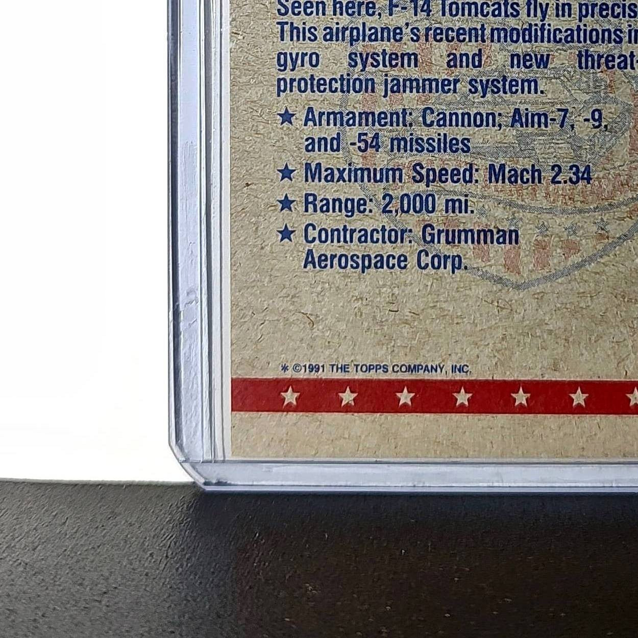 F-14 Flies in Formation 1991 Topps Desert Storm #22 Card