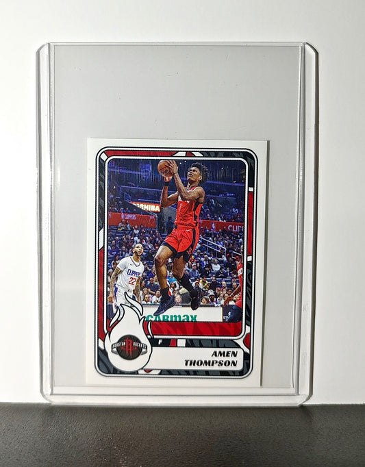 Amen Thompson 2024-25 Panini NBA #336 Sticker Card Houston Rockets