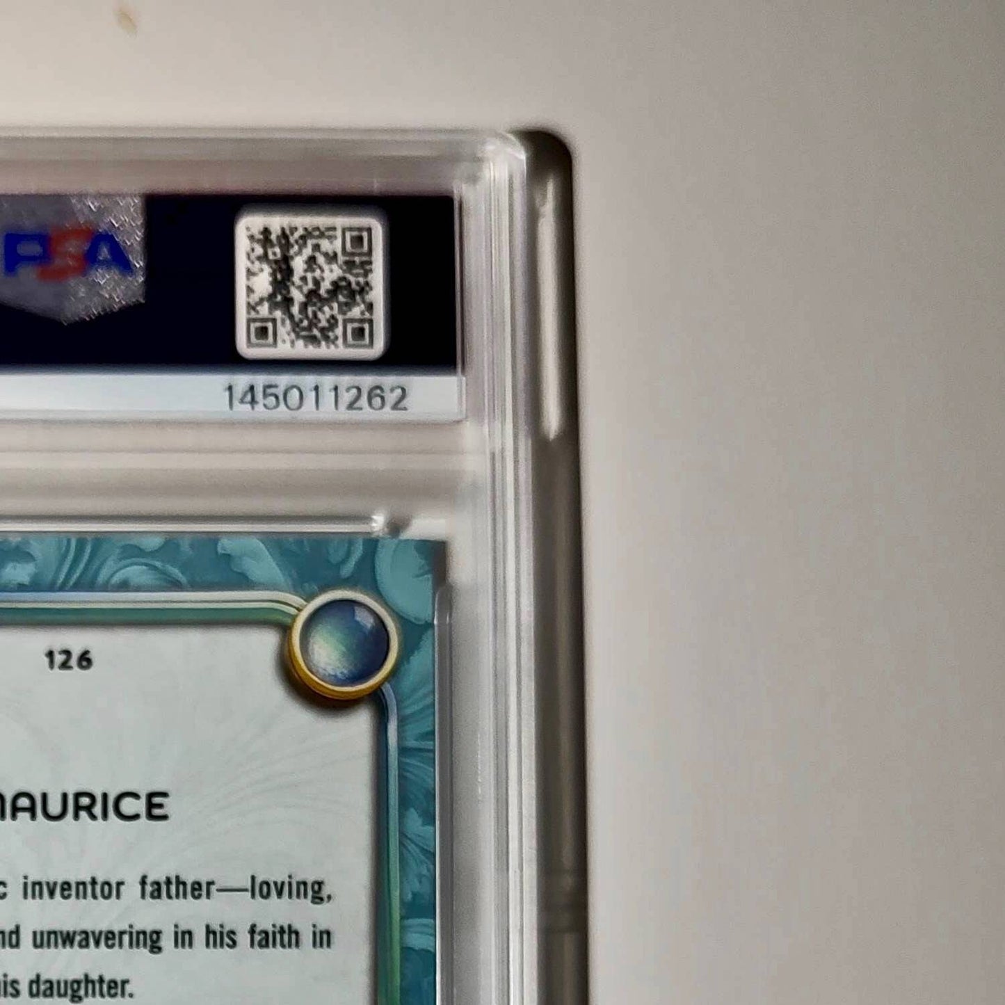 Maurice 2025 Topps Disney Wonder #126 Diamond Card Beauty and the Beast PSA 7