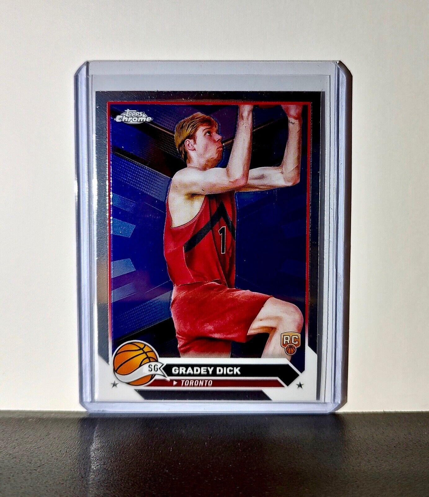 Gradey Dick 2023-24 Topps Chrome NBA #169 Rookie Card Toronto Raptors