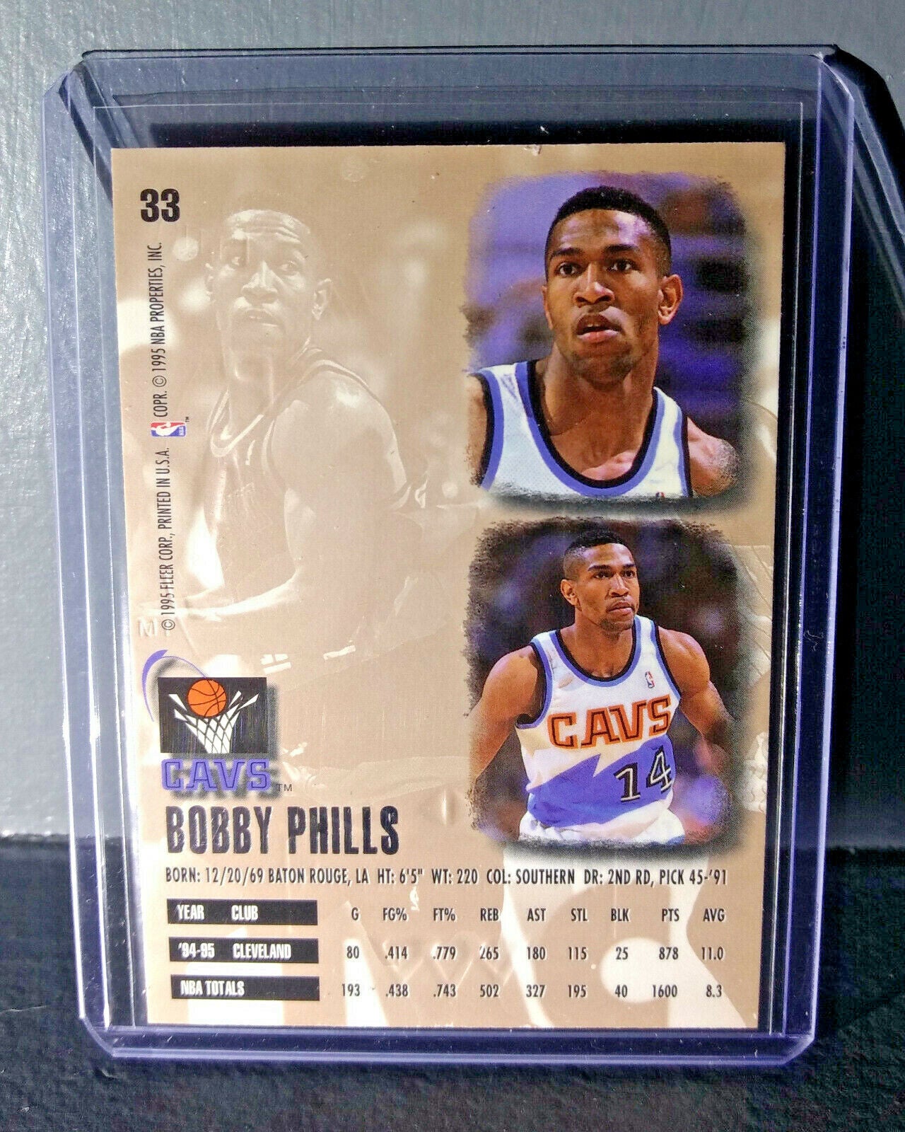 1995-96 Bobby Phills Fleer Ultra Gold Medallion #33 Basketball Card