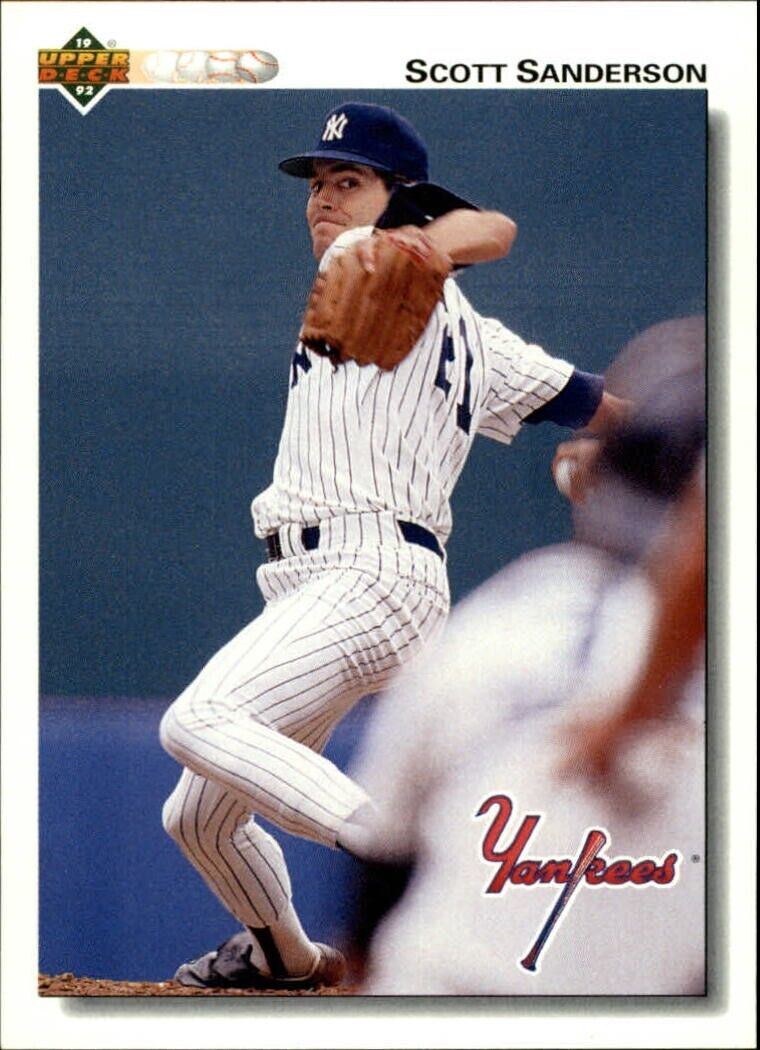 Scott Sanderson 1992 Upper Deck MLB #415 Baseball Card New York Yankees