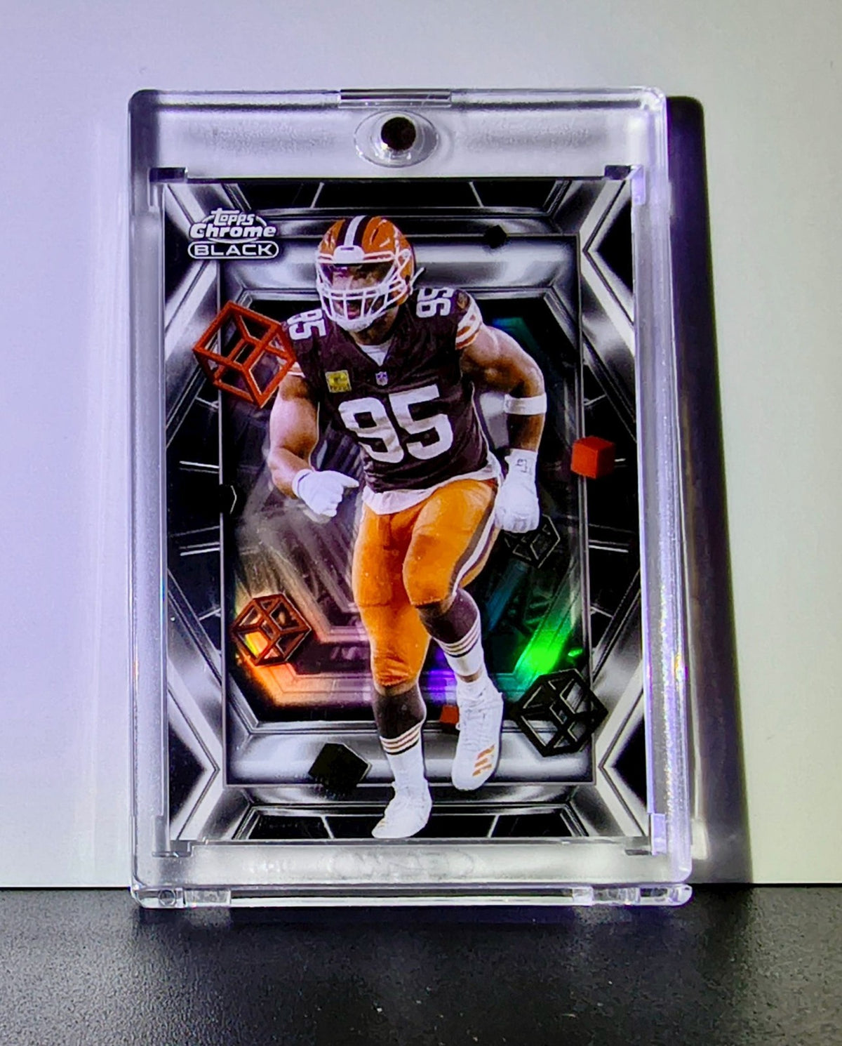Myles Garrett 2025 NFL Topps Chrome Black #DOD-7 Depth of Darkness SSP Case Hit