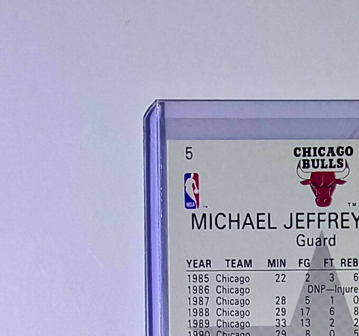 Michael Jordan 1990-91 Hoops All-Star #5 Basketball Card Chicago Bulls