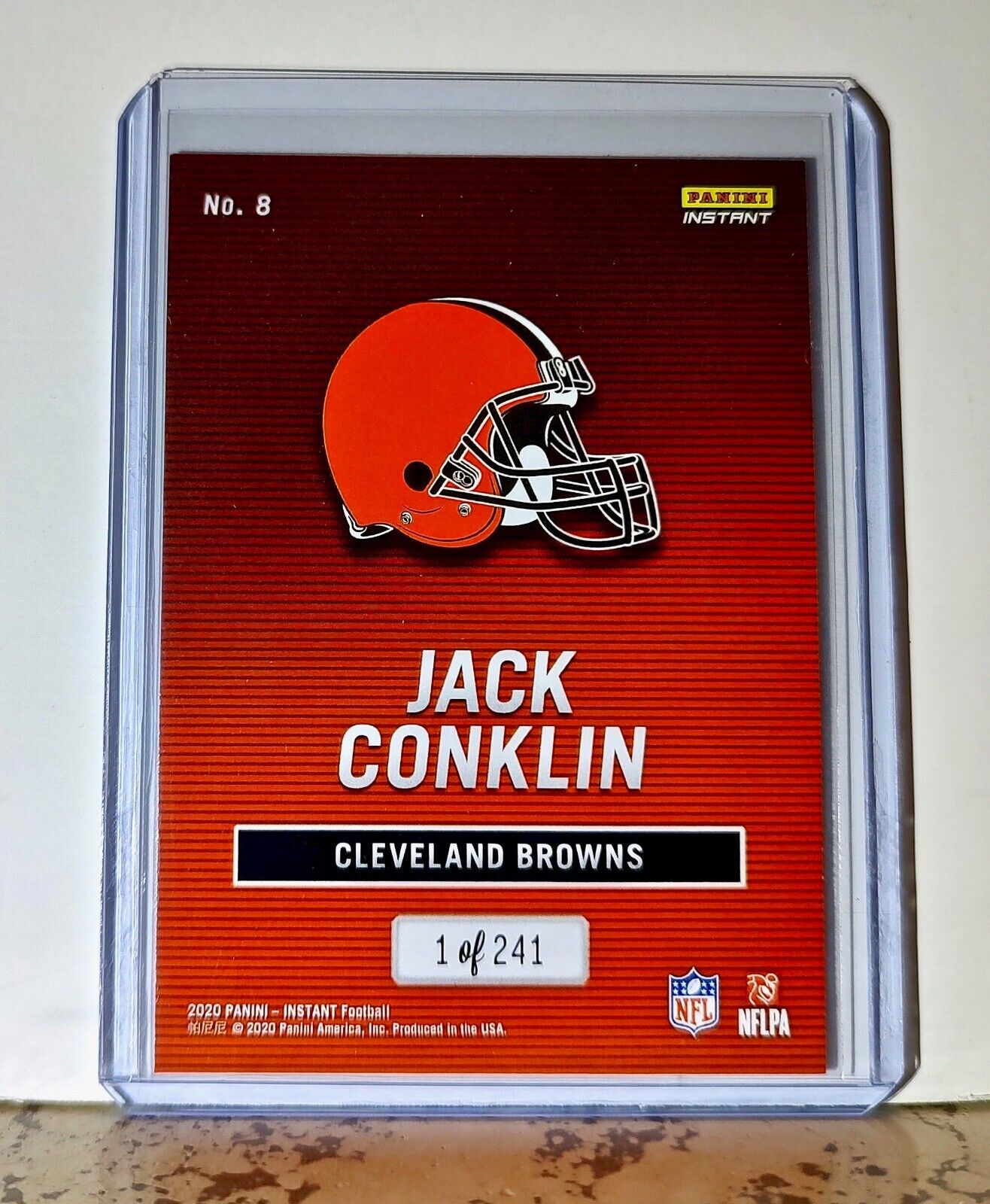 Jack Conklin 2020 Panini All-Pro NFL #8 Football Card 1/241 Cleveland Browns