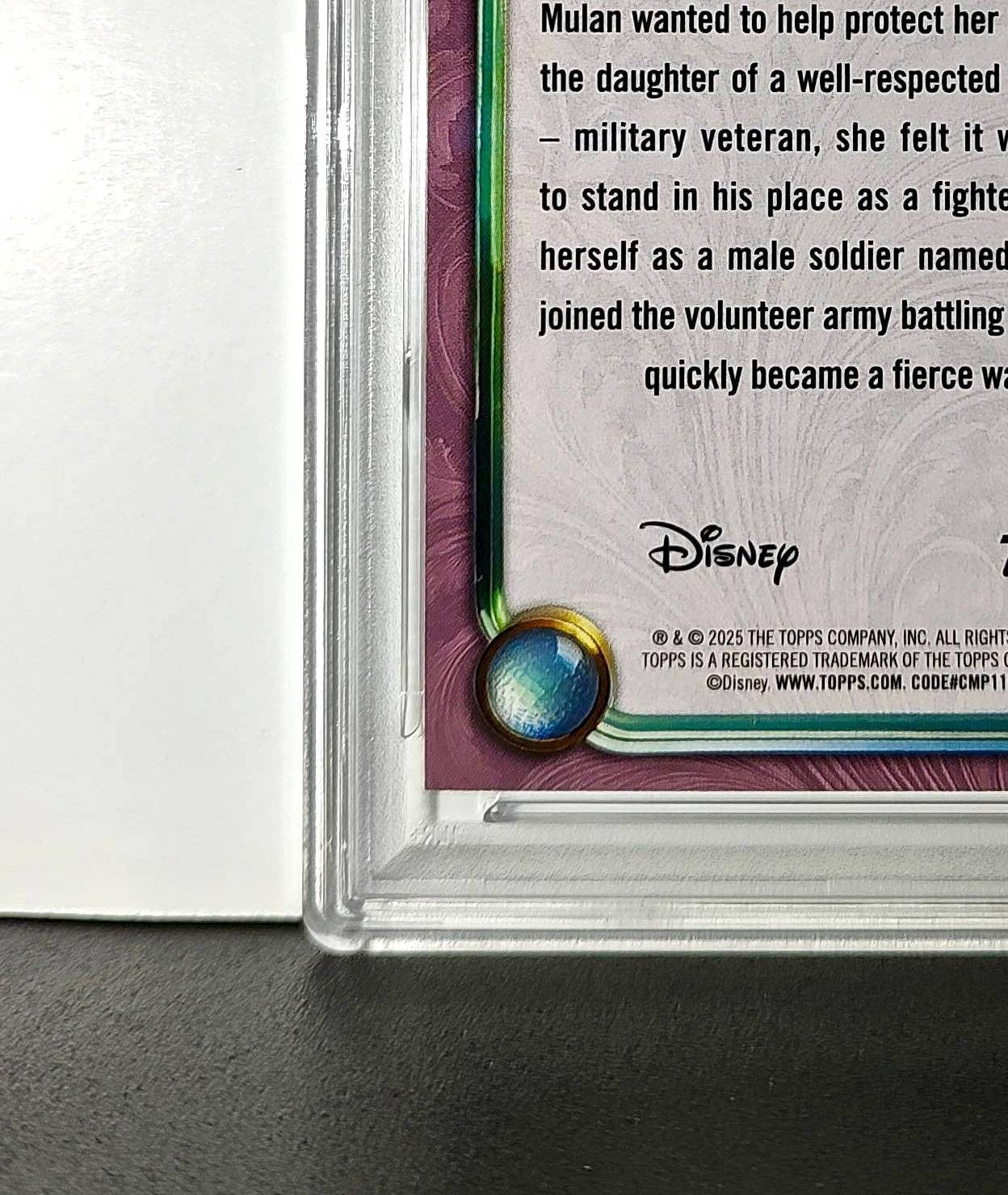 Mulan 2025 Topps Disney Cartoon Princess #158 Card Mulan PSA 10