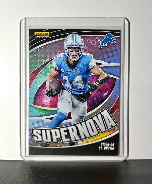 Amon-Ra St. Brown 2024 Panini Supernova NFL #8 Football Card Detroit Lions 1/451