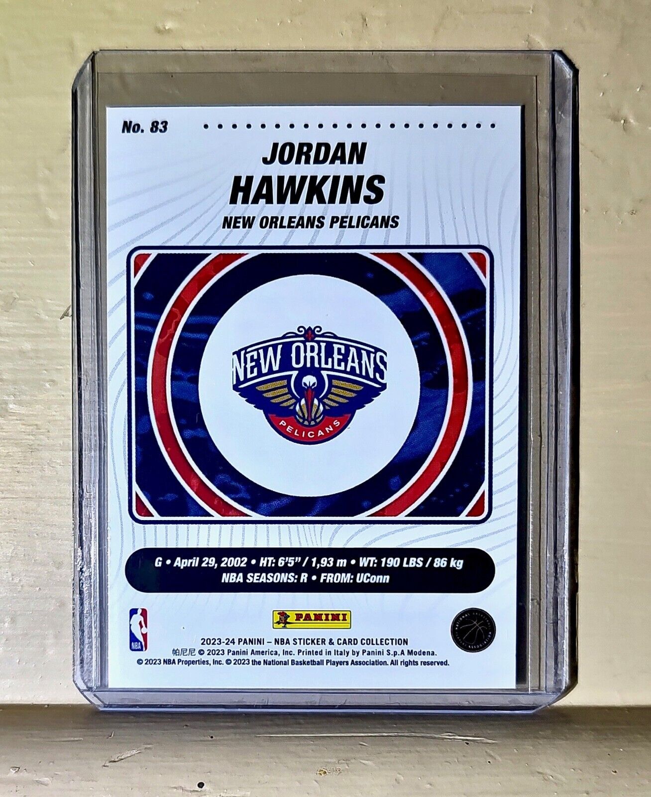 Jordan Hawkins 2023-24 Panini NBA Basketball #83 Rookie Card Pelicans