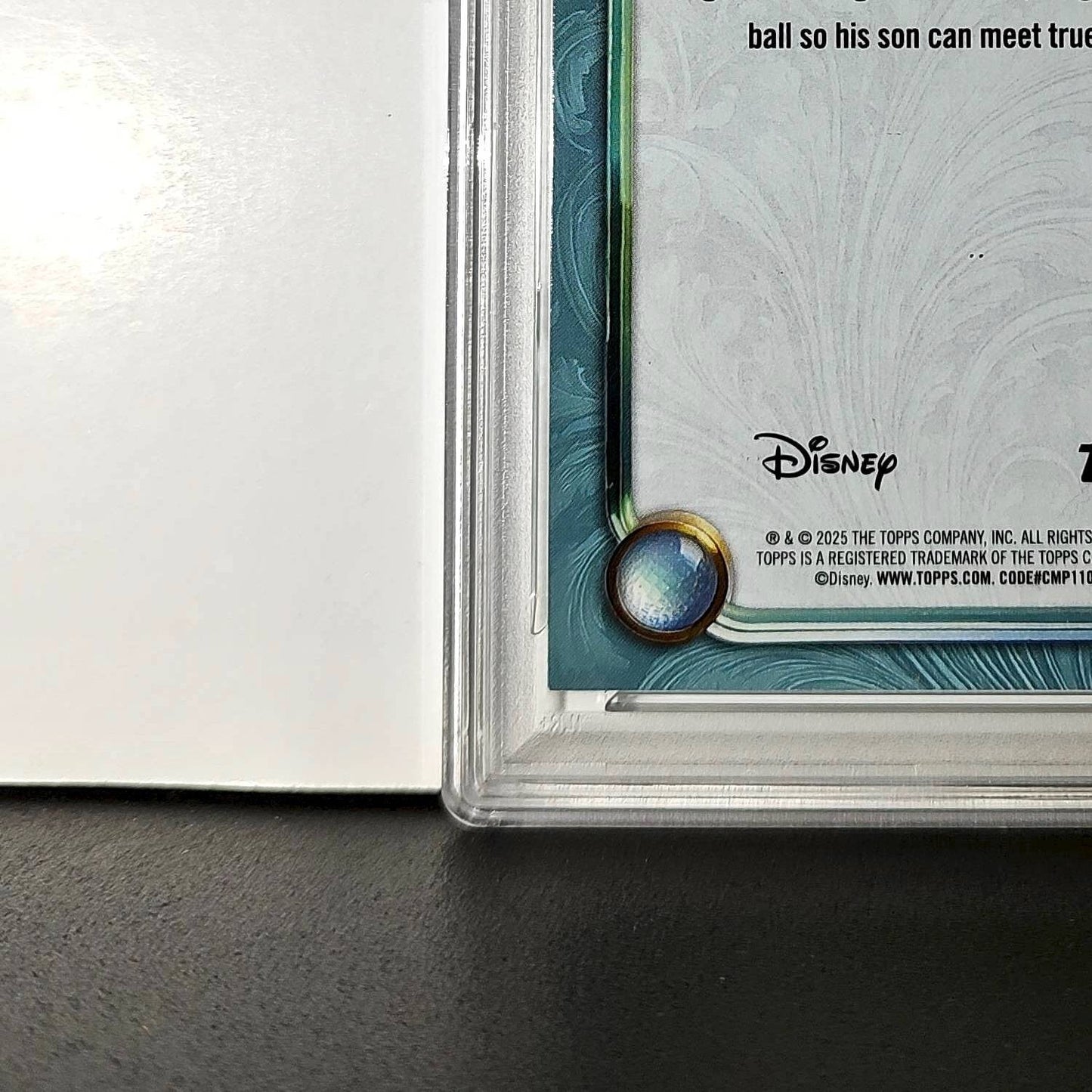 The King 2025 Topps Disney Wonder #112 Diamond Card Cinderella PSA 9
