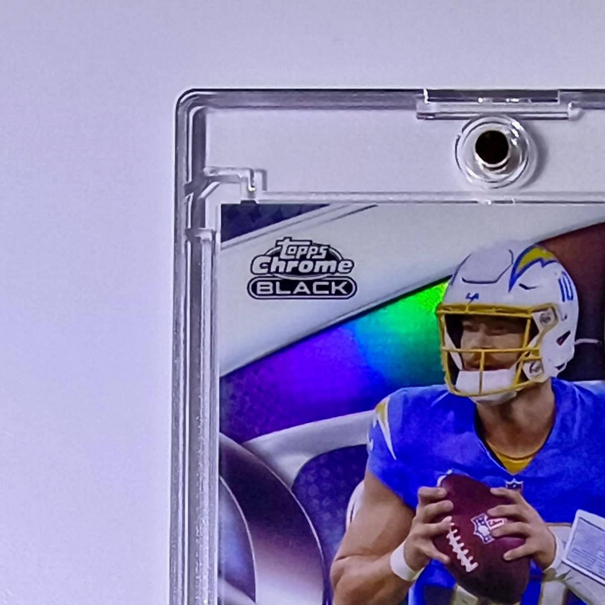 Justin Herbert 2025 NFL Topps Chrome Black #56 Silver Refractor Card 12/299