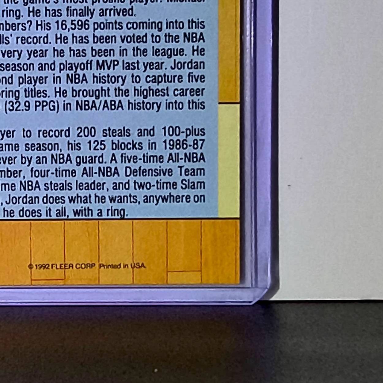 Michael Jordan 1991-92 Fleer Team Leader #375 Basketball Card Chicago Bulls