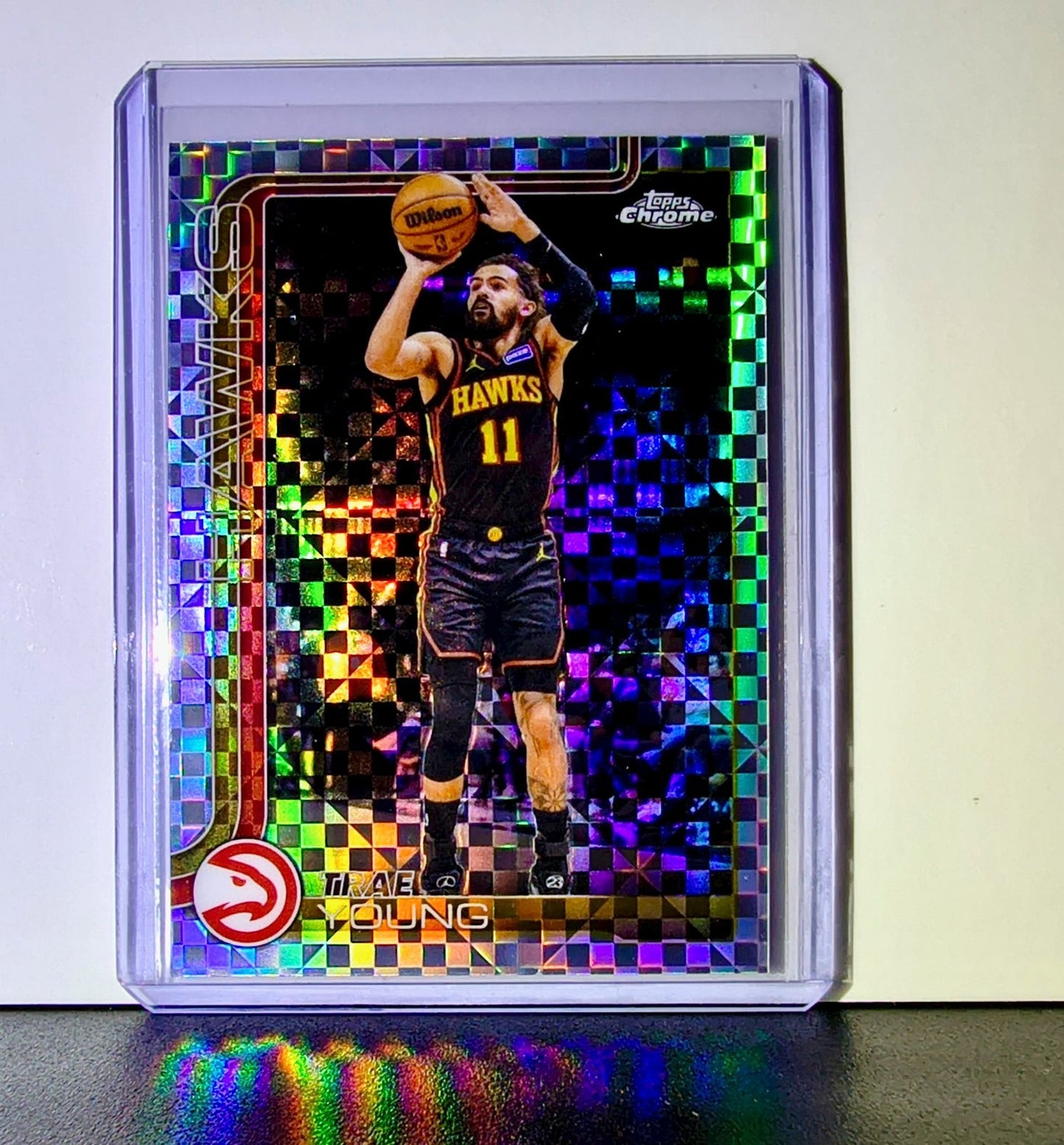 Trae Young 2025-26 NBA Topps Chrome Update X-Fractor #36 Card Atlanta Hawks