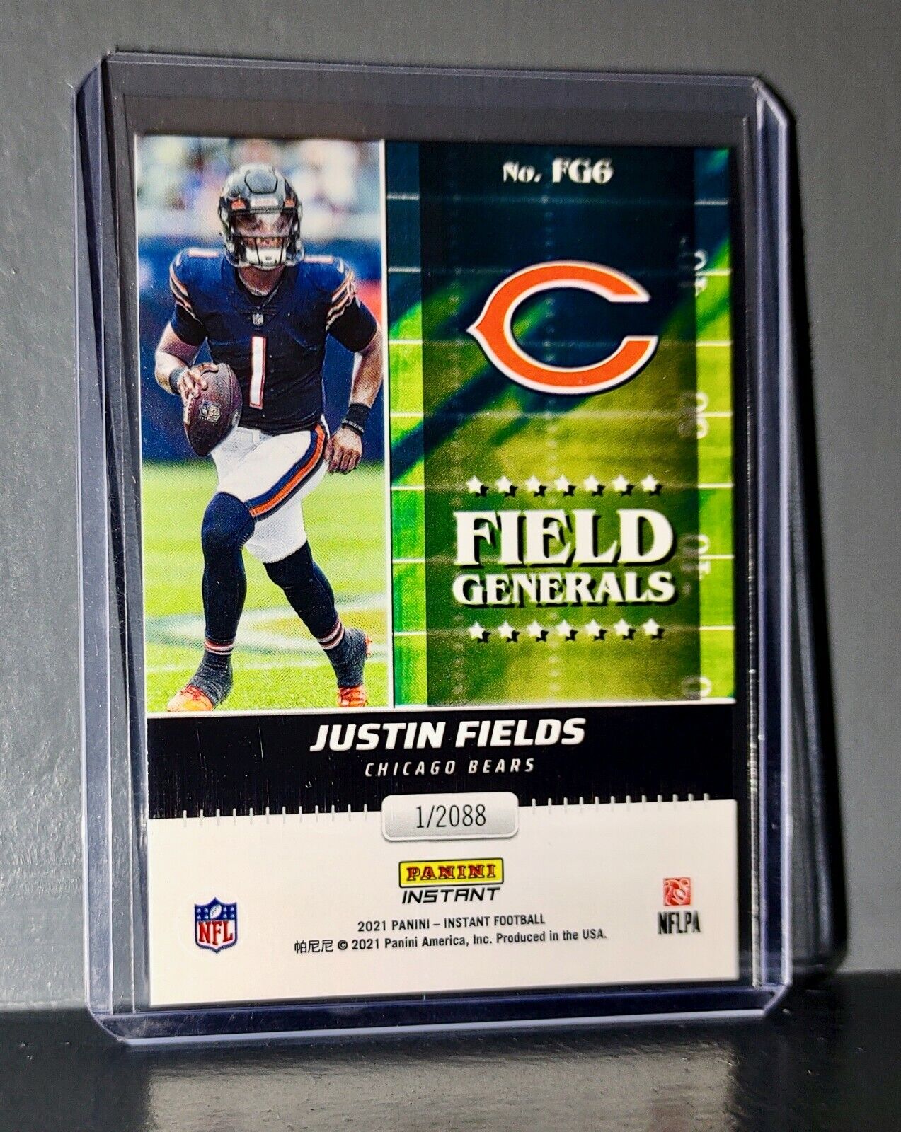 Justin Fields 2021 Panini NFL Instant Field Generals #6 Rookie Card 1 of 2088