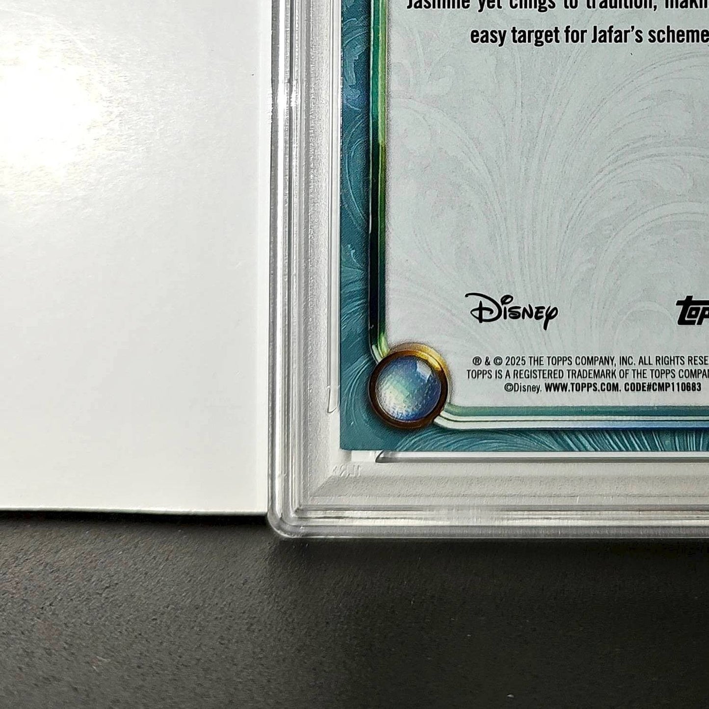 The Sultan 2025 Topps Disney Wonder #132 Diamond Card Alladin PSA 8