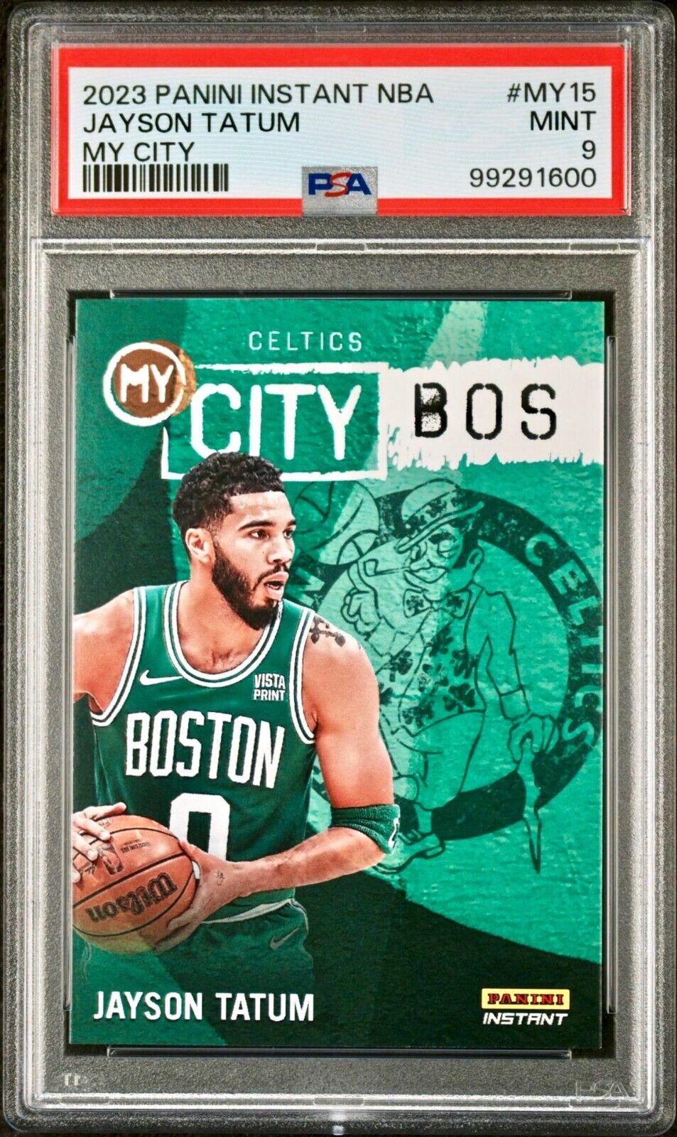 Jayson Tatum 2023 Panini MyCity NBA #MY-15 Basketball Card PSA 9 Mint