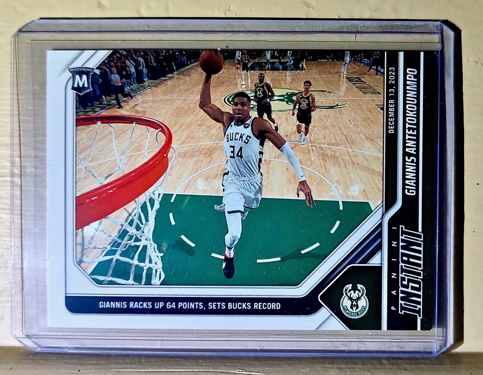 Giannis Antetokounmpo 2023-24 Panini #161 NBA Milestone Card Bucks 1 of 126