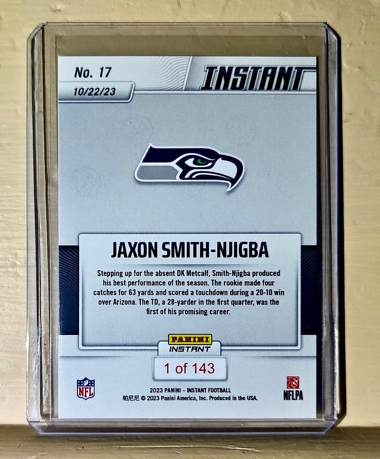 Jaxon Smith-Njigba 2023 Panini NFL Rookie Football #17 Card 1 of 143 Seahawks